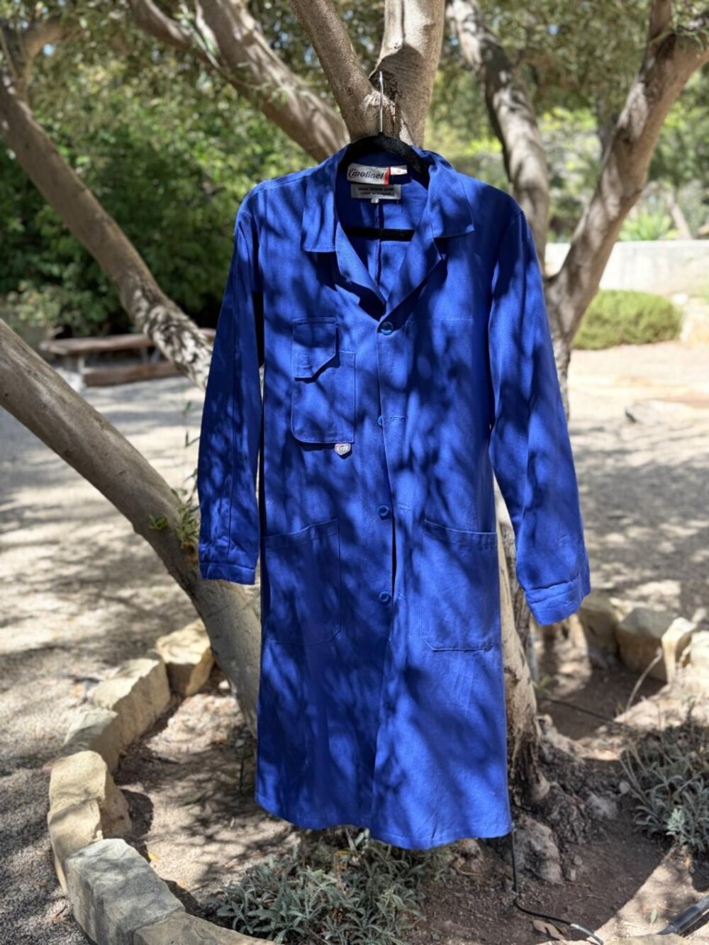 Comme des Garcons x Molinel Blue CDG Logo Work Coat - Small